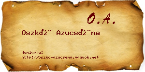 Oszkó Azucséna névjegykártya